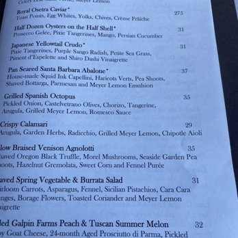 The Stonehouse Restaurant - Menu - New American Near Me - Santa Barbara, California