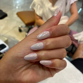 Polish Avenue Mani Pedi - #85 color with chrome & fairy dust - Nail Salons Near Me - Orange, California