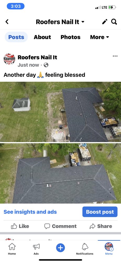 Slide of Roofers Nail It