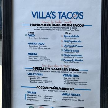 Villa's Tacos - Menu - Tacos Near Me - Los Angeles, California Villa's Tacos - Menu - Tacos Near Me - Los Angeles, California