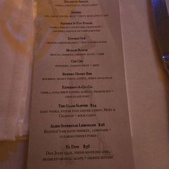 Duane Park - Menu December 19th 2024 - Supper Clubs Near Me - New York, New York