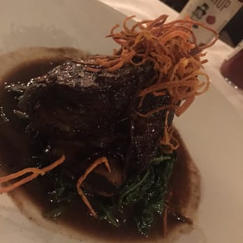 Sidecar - Fall off the bone short rib on a bed of spinach. - American Near Me - New York, New York Sidecar - Fall off the bone short rib on a bed of spinach. - American Near Me - New York, New York