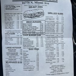 Current menu