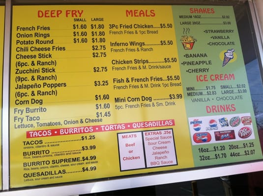 Menu photo 7 East Main Drive In Stockton, CA