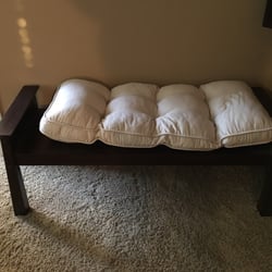 Freeway Custom Cleaners - Lumpy shrunken cushion several inches shorter than bench. Looks ridiculous!