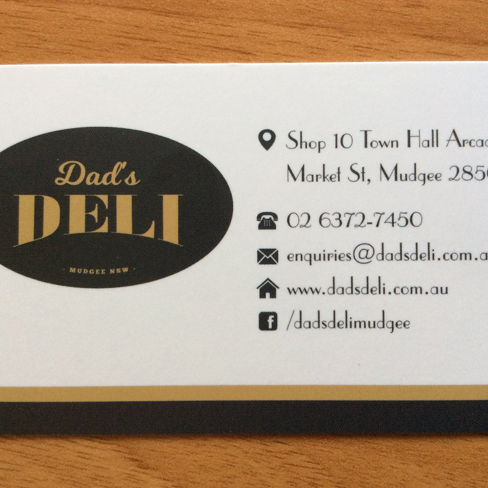 Dad's Deli Mudgee - Business Card - Cafes Near Me - Mudgee, NSW Dad's Deli Mudgee - Business Card - Cafes Near Me - Mudgee, NSW