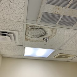 Warm Springs Medical Center - One of the many roof leaks inside the room