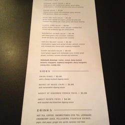Lunch menu