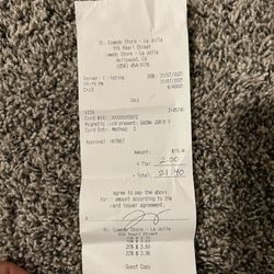 The original receipt.