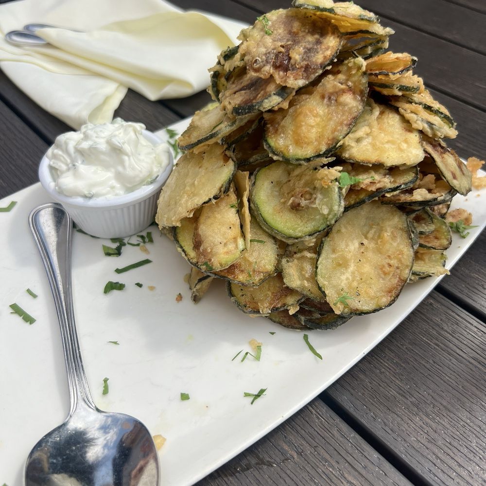 Veranda Restaurant & Cafe - Zucchini Chips - Mediterranean Near Me - Bayside, New York Veranda Restaurant & Cafe - Zucchini Chips - Mediterranean Near Me - Bayside, New York