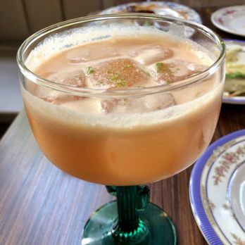 Eem - Natural Wine Cocktail ($13) with Bolivian Brandy, Gentian Liqueur, Coconut Cream, Lemongrass, Carrot, & Lime - Eem Restaurant - Cocktail Bars Near Me - Portland, Oregon