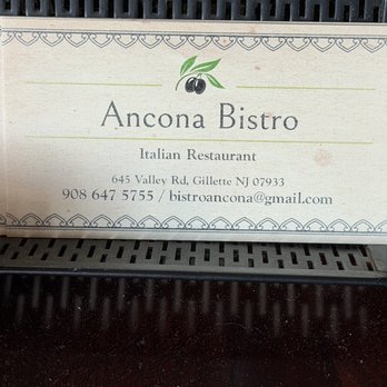 Ancona Bistro - Business card - Italian Near Me - Gillette, New Jersey Ancona Bistro - Business card - Italian Near Me - Gillette, New Jersey