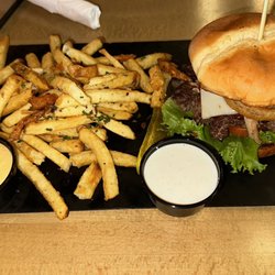 Talking Cedar Restaurant - Bbq burger. So juicy and delicious