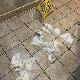 almost fell walking in, told a staff member and this is what was left when i got back 20 minutes later. almost fell walking in, told a staff member and this is what was left when i got back 20 minutes later.