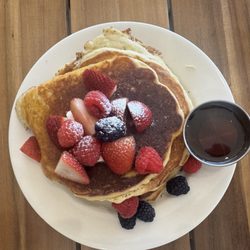Pancakes with fresh berries