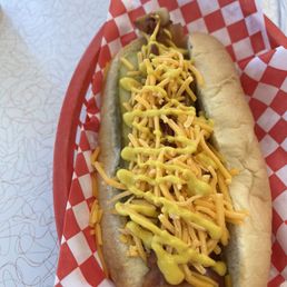 Missouri Hot Dog. Bacon, pickle, cheese and mustard. Missouri Hot Dog. Bacon, pickle, cheese and mustard.