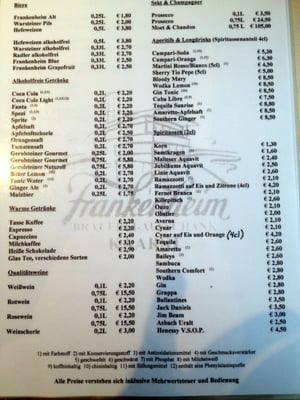 Menu photo 1 Brauereiauschank Frankenheim Kaarst, NW Menu photo 1 Brauereiauschank Frankenheim Kaarst, NW
