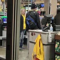 QFC - 12:41 AM: Doors locked and John's all ready to go home.