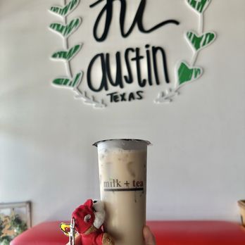 Milk+Tea - Jasmine Green Milk Tea w/ Golden Boba - Coffee & Tea Near Me - Austin, Texas