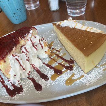 Carnegie Diner - The server picked two cheesecake flavors out. Both yummy! Five people couldn't finish it! - Sandwiches Near Me - New York, New York