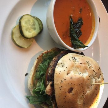 Yard House - The vegan burger and tomato bisque (so yummy! And I'm not even vegan) - New American Near Me - Carlsbad, California Yard House - The vegan burger and tomato bisque (so yummy! And I'm not even vegan) - New American Near Me - Carlsbad, California