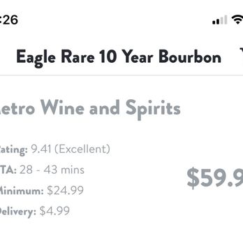 Metro Wine & Spirits - This is easily a $39-$44 bottle of bourbon. This is one of many examples they regularly overcharge for common bottles. - Beer, Wine & Spirits Near Me - Washington, DC, District of Columbia Metro Wine & Spirits - This is easily a $39-$44 bottle of bourbon. This is one of many examples they regularly overcharge for common bottles. - Beer, Wine & Spirits Near Me - Washington, DC, District of Columbia