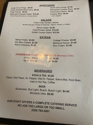 Menu photo 1 Gebhardt's Chicken Dinners Mulberry, KS Menu photo 1 Gebhardt's Chicken Dinners Mulberry, KS