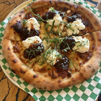 Rudolfo's - The "Fig Pie" - fig jam, basil, and burrata pizza - Italian Near Me - Pacific Grove, California
