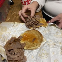 Arby's - Little cheddar. Barely.