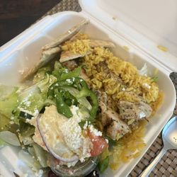 Little Greek Fresh Grill - Windermere - This is one of the two skewers of chicken.