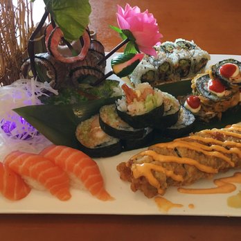 Sake House 2 - Salmon nigiri, Jimmy Smith, dynamite roll, shrimp tempura & eel & cucumber roll! Amazing!! - Sushi Bars Near Me - Jacksonville, Florida