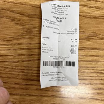 Phillysteak & Sub - Total - Sandwiches Near Me - Hesperia, California