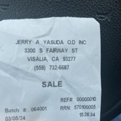 Yasuda Jerry A, OD - Save those receipts!!!!
