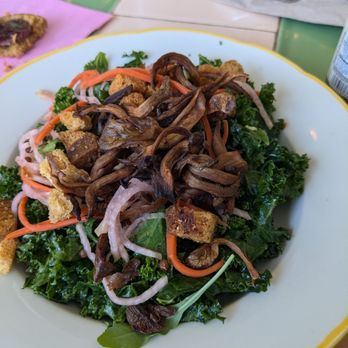 Kitchen Mouse Cafe - Kale and Oyster Mushroom Caesar - Vegan Near Me - Los Angeles, California