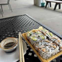 Sakura Sushi - Front: Boston Roll Back: Spicy Yellowtail Roll