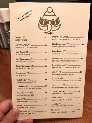 Menu photo 7 Doc Ponds Stowe, VT