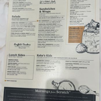 Keke's Breakfast Cafe - Menu as of 1/4/25 - Breakfast & Brunch Near Me - Hendersonville, Tennessee