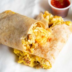 Southern Maid Donuts - Made-to-order hot breakfast tacos! Made to your liking, fresh off the grill! Served with house made salsa verde or picante.