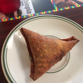 Kibrom's Restaurant - Crispy veggie samosa appetizer 1.50$ - Ethiopian Near Me - Boise, Idaho Kibrom's Restaurant - Crispy veggie samosa appetizer 1.50$ - Ethiopian Near Me - Boise, Idaho