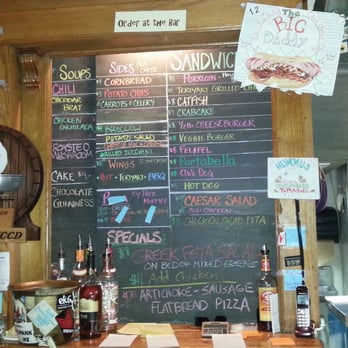 The Brown Baer - Awesome menu on a chalkboard! - Bars Near Me - Elkhart Lake, Wisconsin