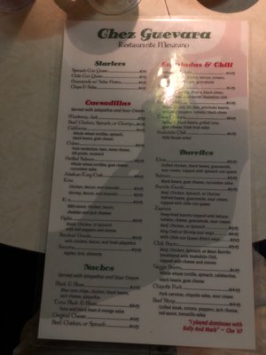 Menu photo 3 Chez Guevara Knoxville, TN
