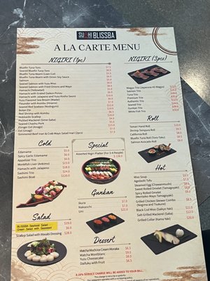 Menu photo 1 Sushi Blissba Cypress, CA