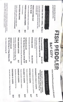 Menu photo 2 The Fish Peddler Bay City, OR