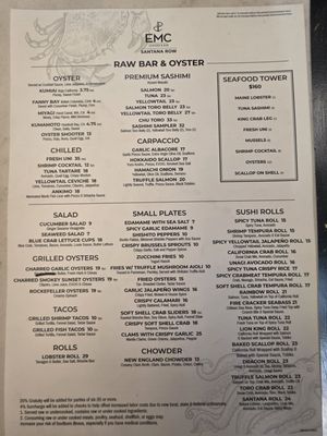 Menu photo 5 EMC Seafood & Raw Bar San Jose, CA Menu photo 5 EMC Seafood & Raw Bar San Jose, CA