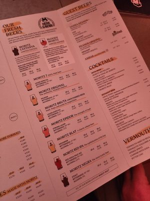 Menu photo 3 Moritz Barcelona, B