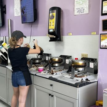 Jack the Dipper Ice Cream - Making waffle cones - Ice Cream & Frozen Yogurt Near Me - Sylva, North Carolina