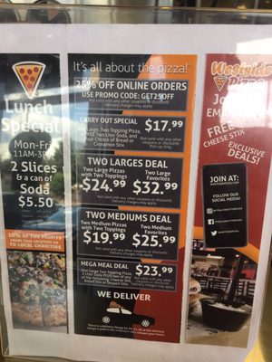 Menu photo 1 Westside Pizza Fircrest, WA Menu photo 1 Westside Pizza Fircrest, WA