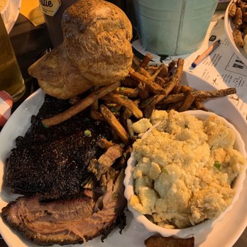 Salt + Smoke - The brisket and St. Louis ribs with cracker Mac and cheese and fries. - Bars Near Me - Saint Louis, Missouri Salt + Smoke - The brisket and St. Louis ribs with cracker Mac and cheese and fries. - Bars Near Me - Saint Louis, Missouri