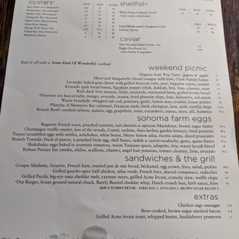 Foreign Cinema - Brunch menu - Breakfast & Brunch Near Me - San Francisco, California