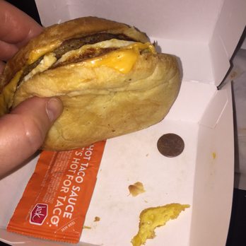 Jack in the Box - Picked up my breakfast sandwich to a hot sauce packet and a penny. Never going here again. - Fast Food Near Me - Lewisville, Texas Jack in the Box - Picked up my breakfast sandwich to a hot sauce packet and a penny. Never going here again. - Fast Food Near Me - Lewisville, Texas